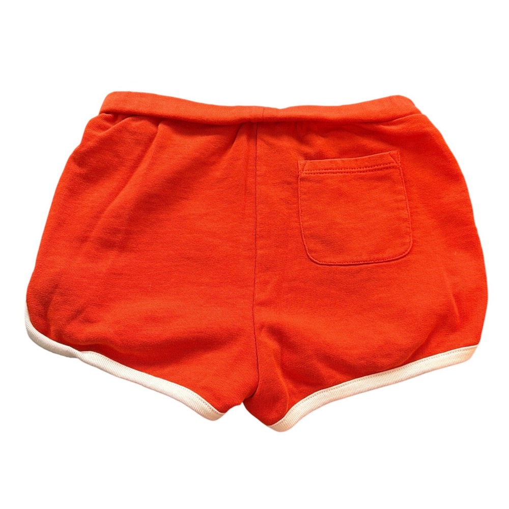 Hanna Andersson Kids Orange Spice French Terry Dolphin Vent Shorts Size 6-7 - Picture 3 of 3